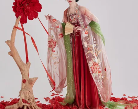 玉术 山茶 全新四件套（大袖衫＋诃子裙＋肩...