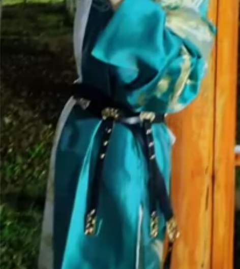 【貔貅】如梦霓裳 原创汉服男款间色织金圆领...