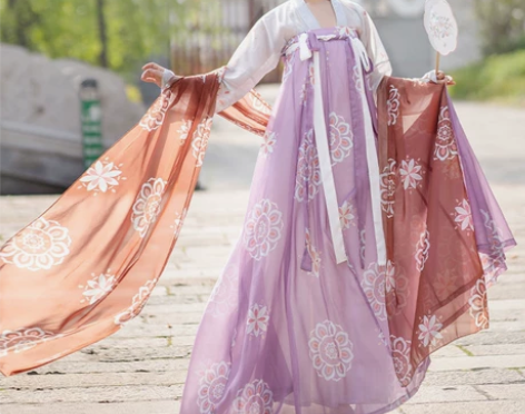 墨子研长安墨子研原创汉服女唐风复原款印花齐...