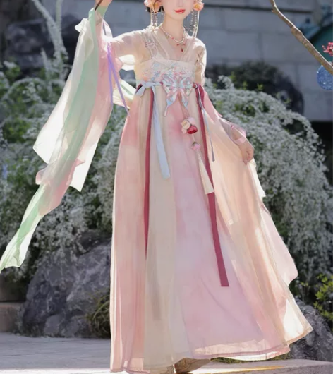 妃亦坊原创汉服女【蝴蝶仙子】唐制齐胸襦裙汉...