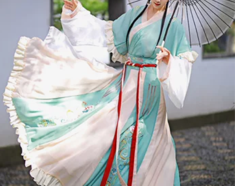 耀春花湘蓉原创正品汉服女魏晋风半壁交领齐腰...