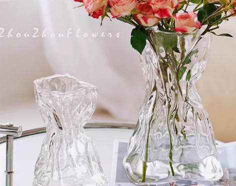4.8元包邮  手工玻璃ins 风花瓶客厅...