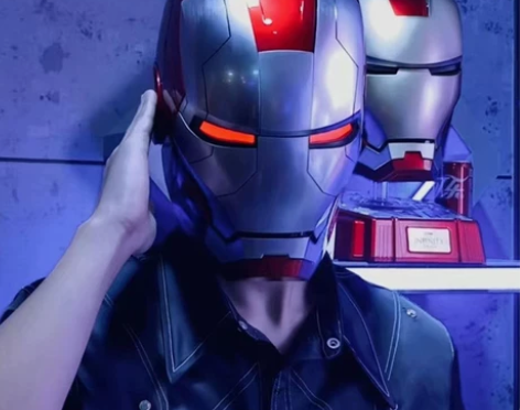 钢铁侠头盔贾维斯正版授权mk5电动开合可穿...