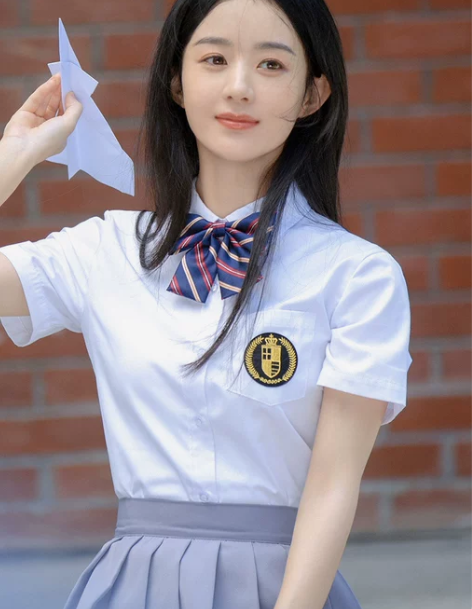 赵丽颖同款校服套装班服夏季学院风高中学生毕...