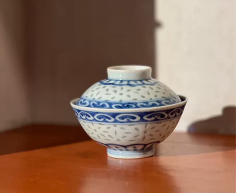 清代老盖碗 清中期玲珑老盖杯 底款：道光年...