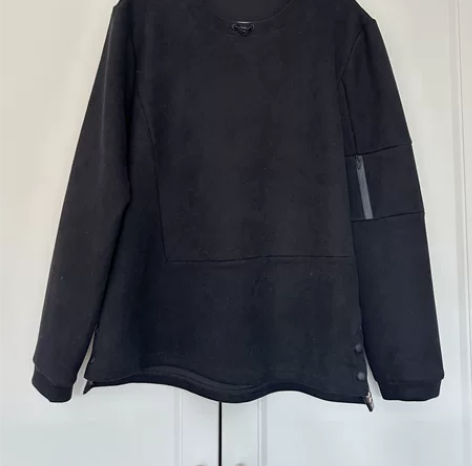 男鹿皮绒卫衣 L码 材质柔软，上身舒服