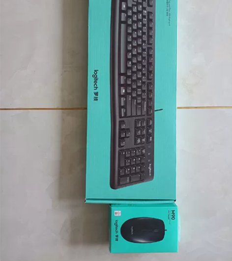 全新键盘鼠标套装，罗技K120键盘+罗技M...