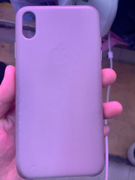 苹果xs max 原装皮革保护壳 成色看图...