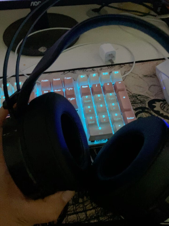 正品达尔优EH722台式电脑游戏耳麦，普通...