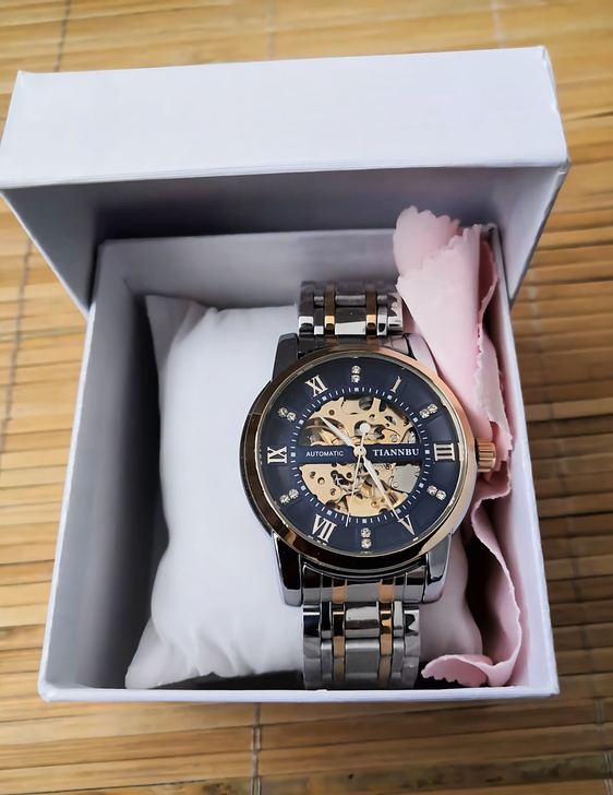 【闲置转让】男士全自动机械手表镂空陀飞轮潮...