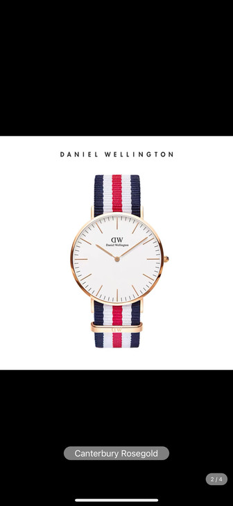 dw手表 40mm经典撞色织纹潮流大表盘男...