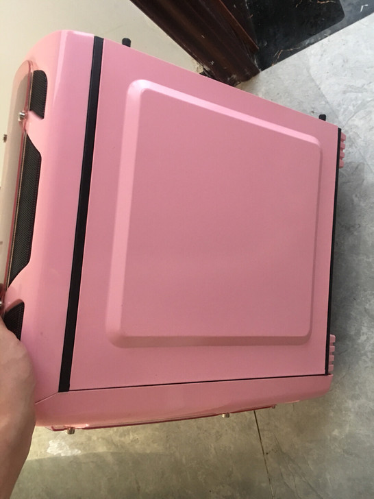 鑫谷极光刃、粉色机箱、外观完好、带五个七彩...