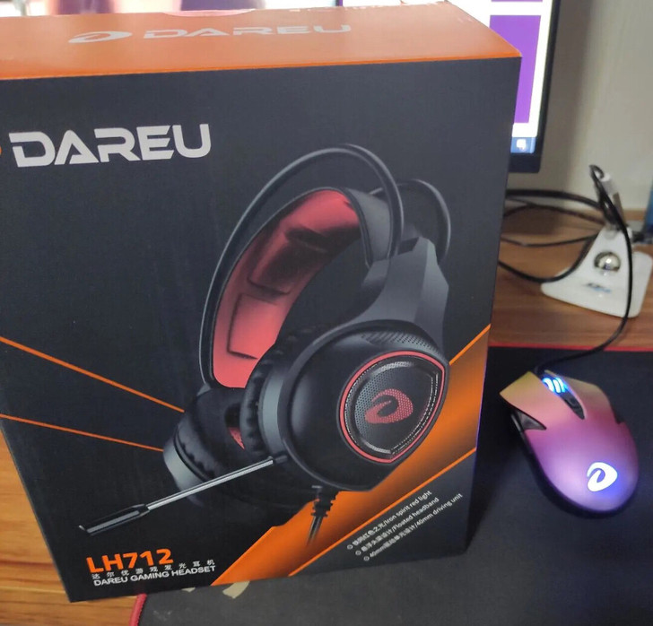 达尔优台式电脑头戴式耳机吃鸡电竞7.1笔记...