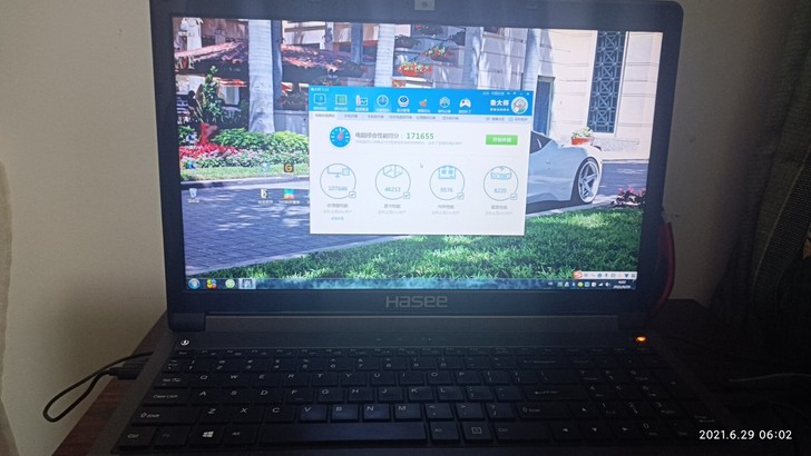 自用神舟战神笔记本一台16-17万的跑分配...