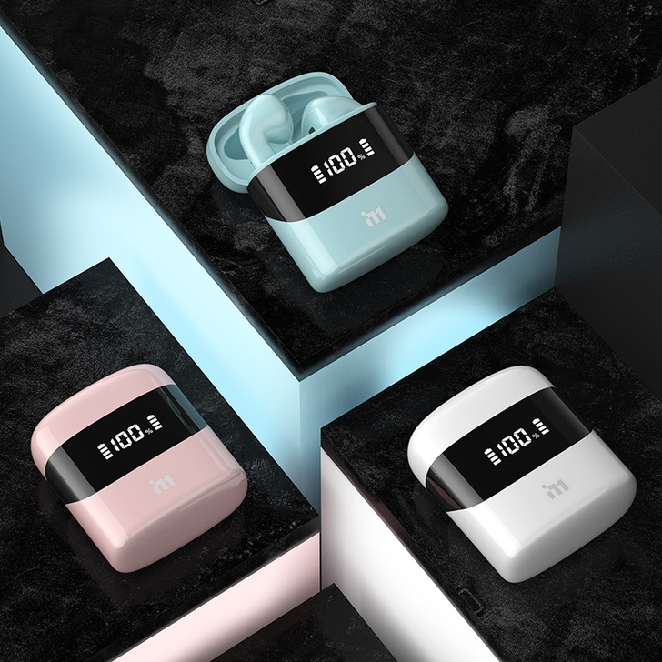 iQD757半入耳式蓝牙耳机双耳typec...