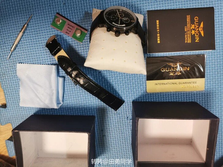 全新未使用冠琴手表男士全自动机械石英表，配...
