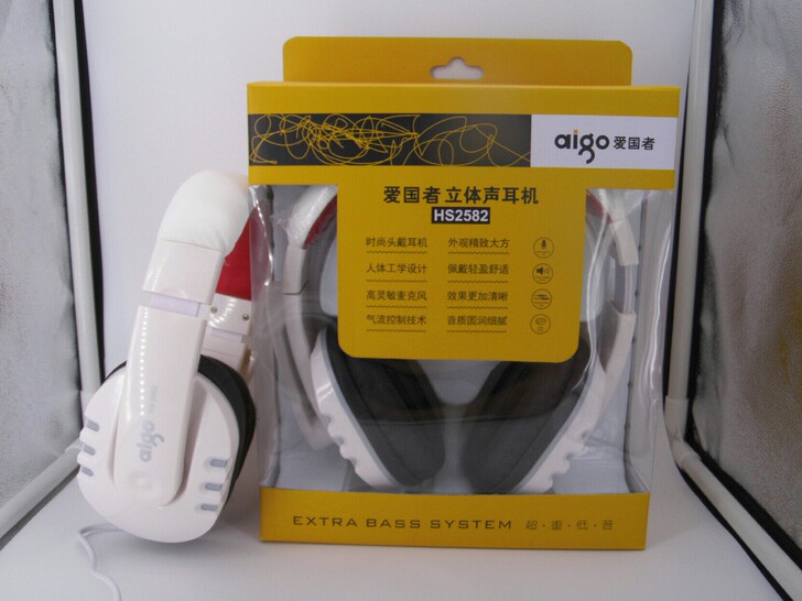 爱国者HS2582白色环绕立体声头戴式游戏...