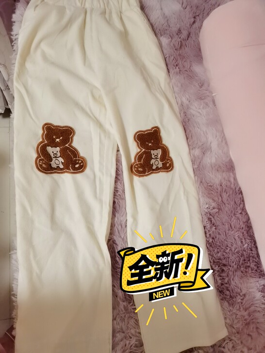 小熊直筒裤，xl码卖家发错码数，也退不了，...