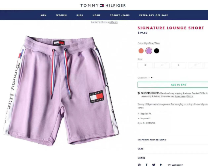 Tommy|汤米春夏新款徽章贴布刺绣侧边字...