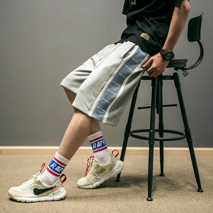 运动短裤男夏季外穿潮嘻哈宽松跑步裤子潮牌i...