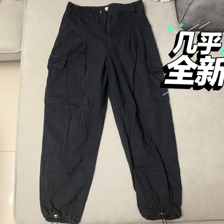 黑色工装休闲裤m码