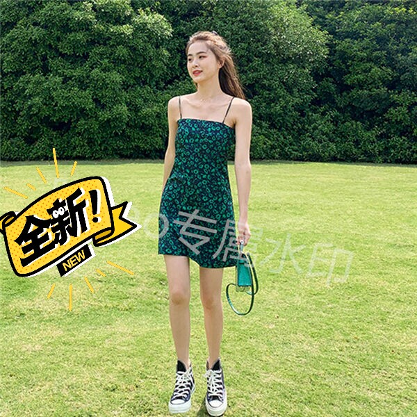 法式吊带连衣裙女夏小个子显瘦性感小众吊带裙...
