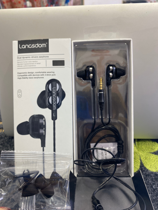 全新兰士顿D4耳机重低音入耳式手机有线降噪...