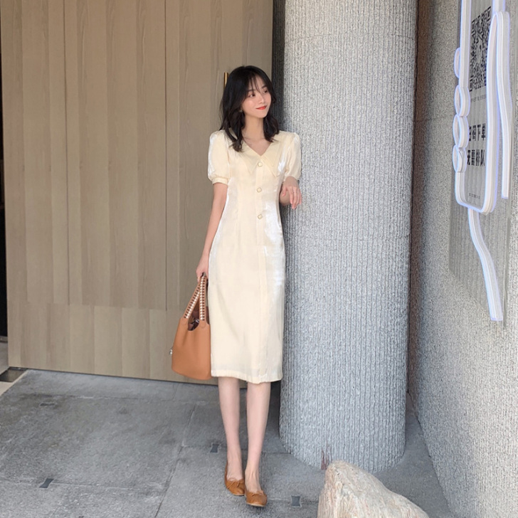 2019新款夏chic温柔仙女裙超仙甜美约...