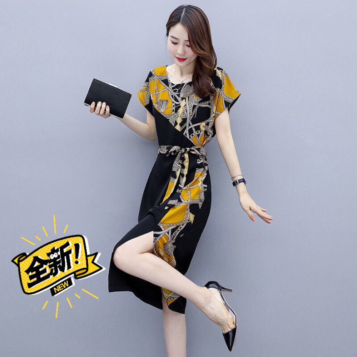 新款连衣裙洋气时尚女裙夏季气质雪纺裙宽松遮...