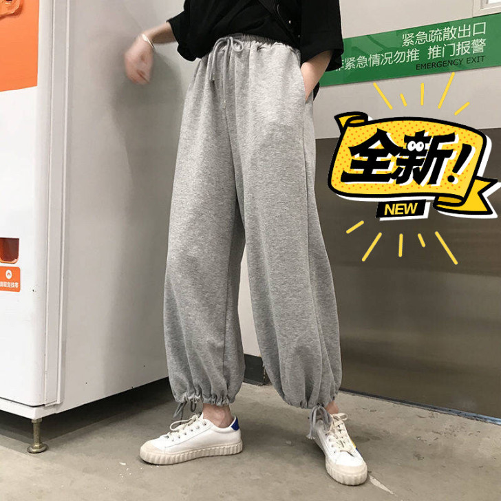 春秋新款裤子女加绒加厚宽松休闲