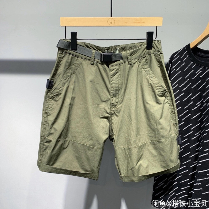 2021夏季新款男士潮流短裤日系简约宽松工...