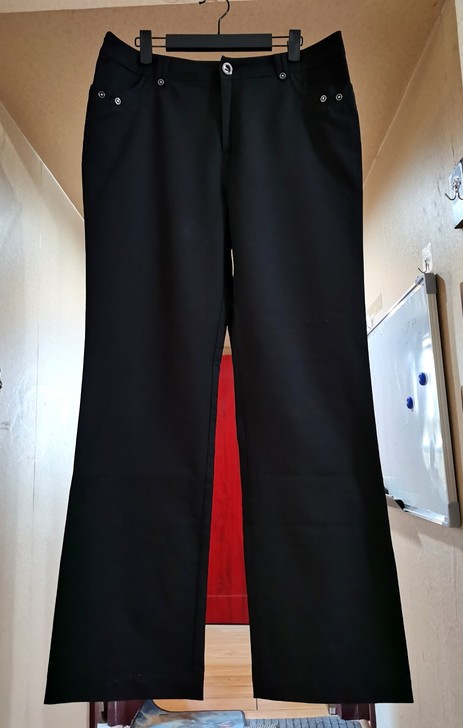 LQT兰茜婷黑色薄款休闲大码长裤女