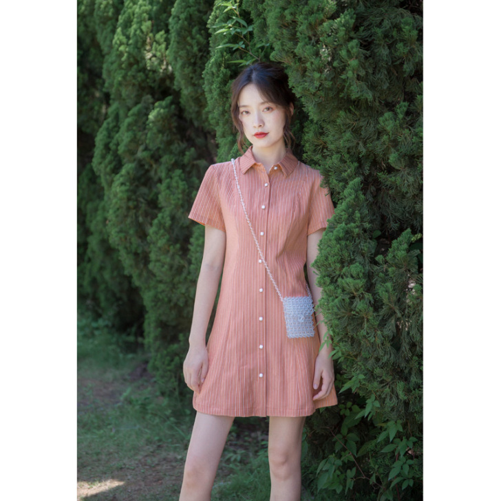 2020夏季新款裙子仙女超仙森系衬衫裙小个...