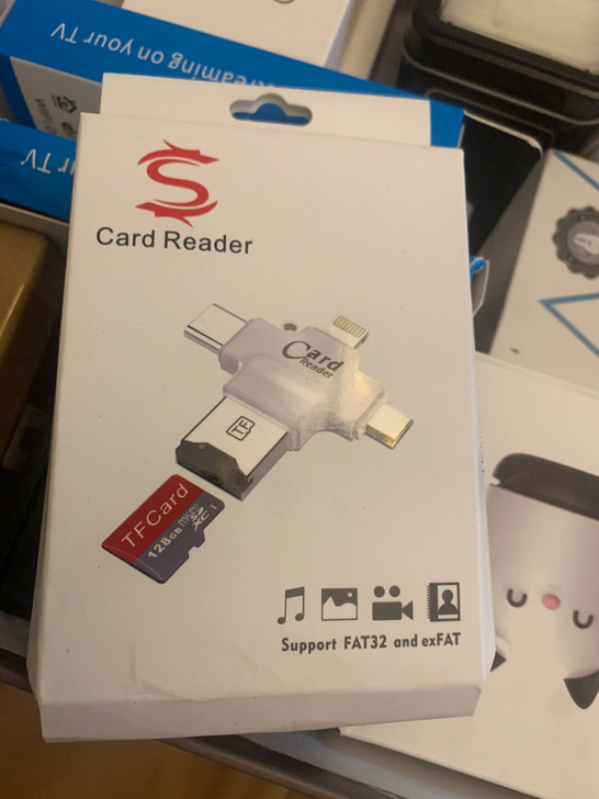 适用苹果手机电脑读卡器TF读卡器多功能迷你...