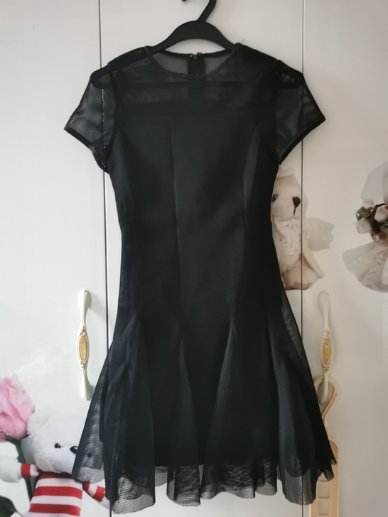 全新带吊牌黑色鱼网修身小黑裙鱼尾下摆s码