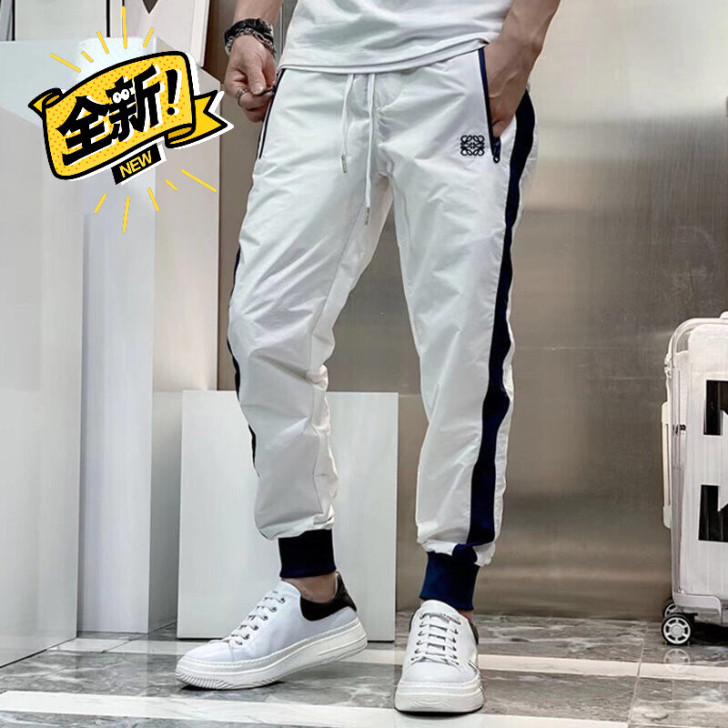 2021潮牌轻奢休闲裤男潮流男士修身束脚卫...