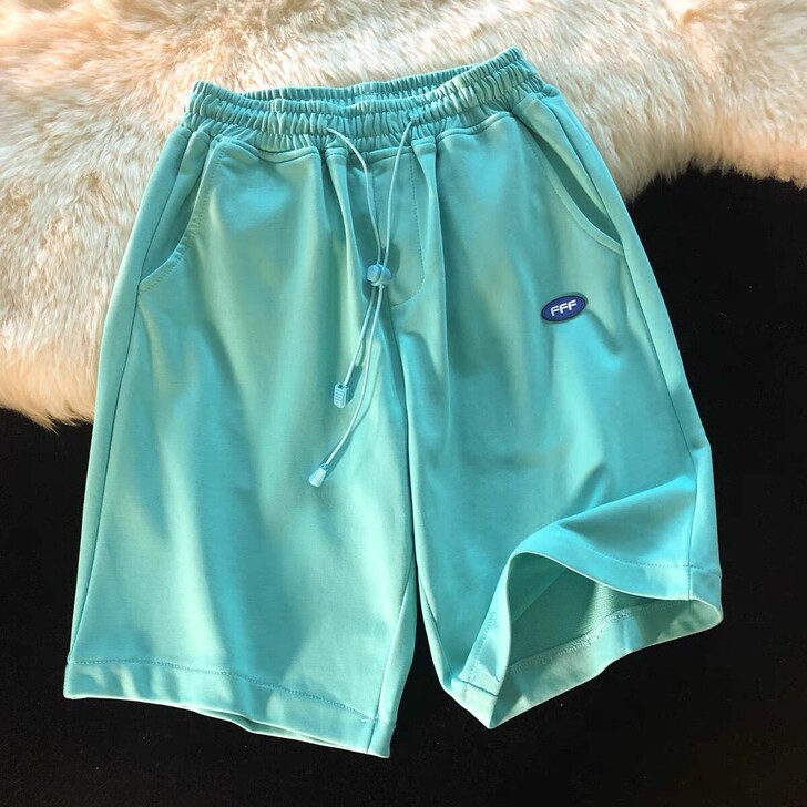 夏季炸街蓝色高街风短裤女潮ins2021新...