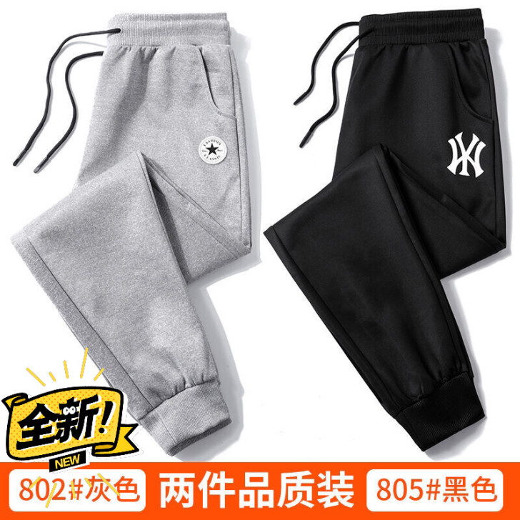 基金亏了，裤子男春夏卫裤休闲裤运动青年潮束...