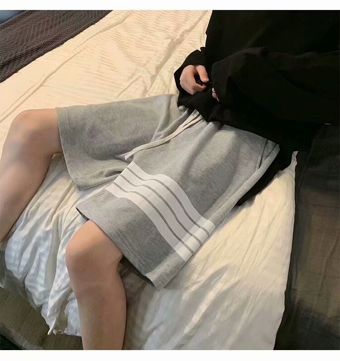 四条杠休闲短裤男潮流ins潮牌情侣2021...