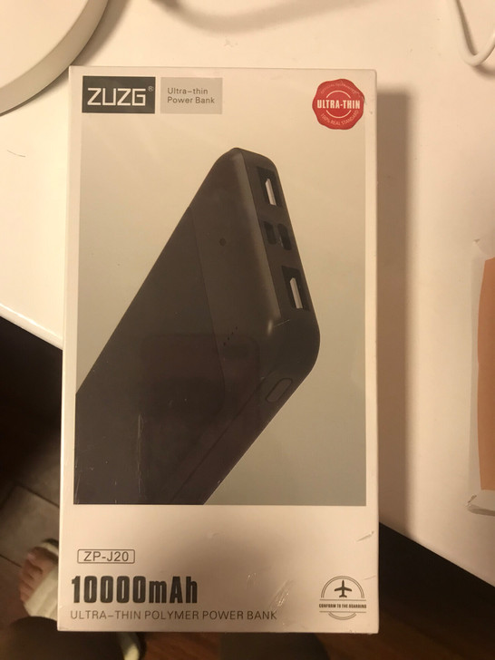 zuzg充电宝10000毫安，全新未拆封