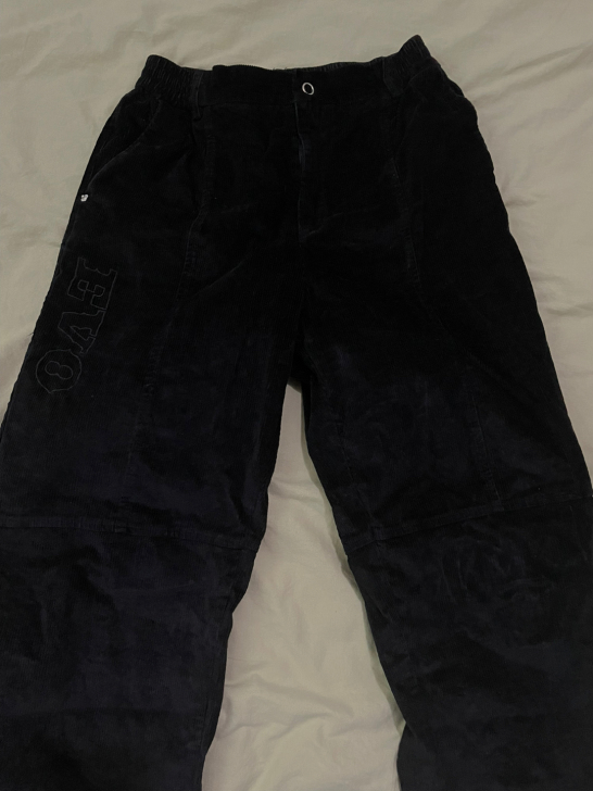 欧美复古拼接宽松灯芯绒长裤 M码 裤子太多...