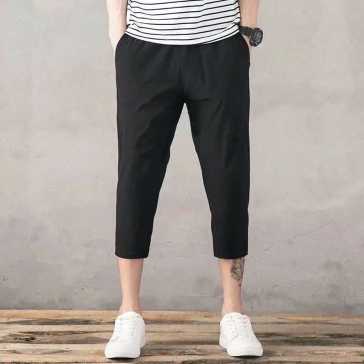 七分裤男士夏季薄款裤子韩版潮流休闲8八分速...