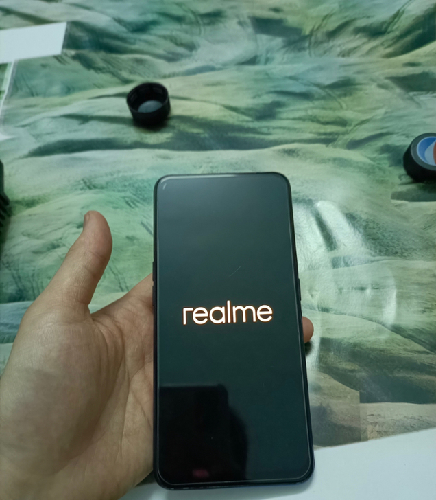 Realme 蓝色手机正常使用,没拆,81...