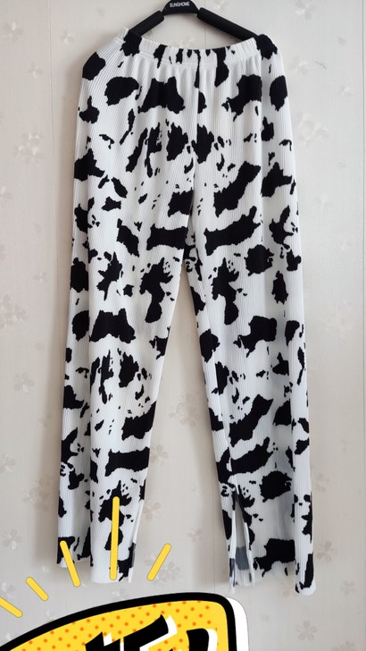 包邮!韩国东大门原版奶牛内侧开叉裤,版型超...