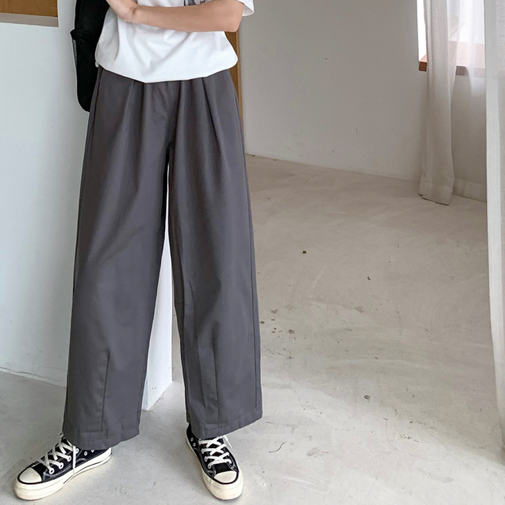 夏季百搭高腰阔腿裤女装2019新款韩版休闲...