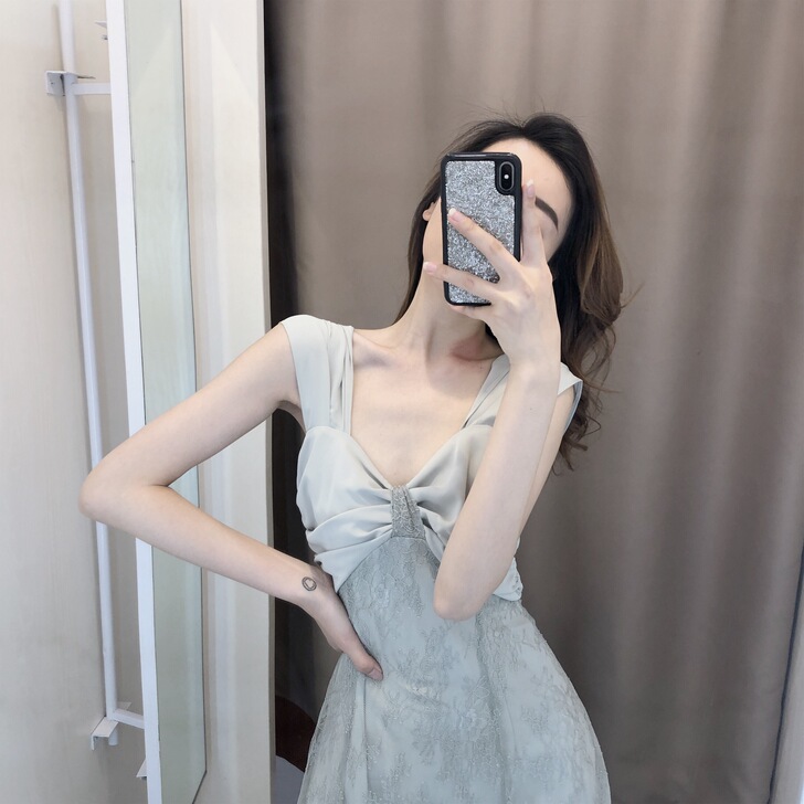 连衣裙仙女超仙法式少女桔梗气质名媛风初恋裙...