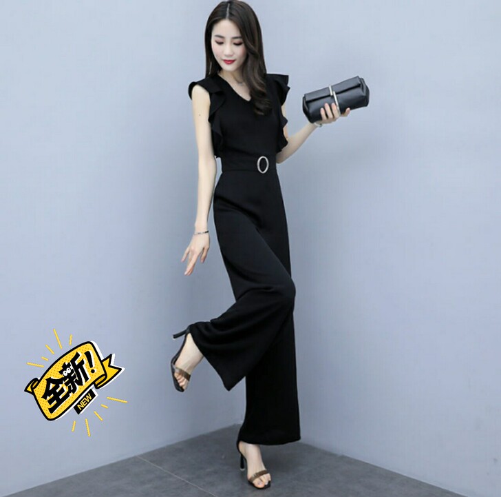 全新 店铺倒闭亏本清仓阔腿连体裤女气质无袖...