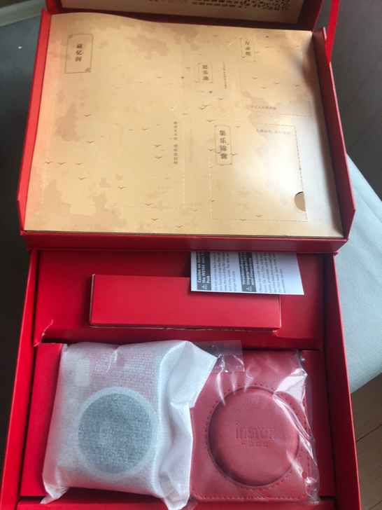 富士拍立得mini90典藏红忆长安礼盒装，...