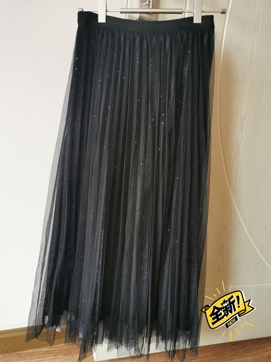全新 丝绒亮片百褶纱裙 均码 80-105斤