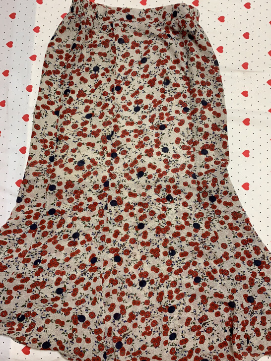 雪纺碎花裙,s